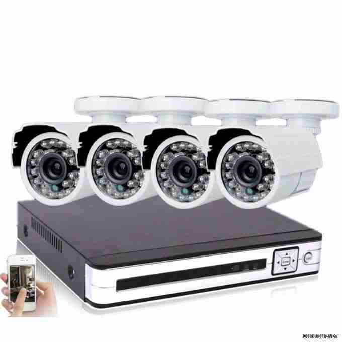 Eagle Outdoor Security Cam - Set Of 4 - 2Mp + DVR 320 GB 4 Channels - 80M Cable